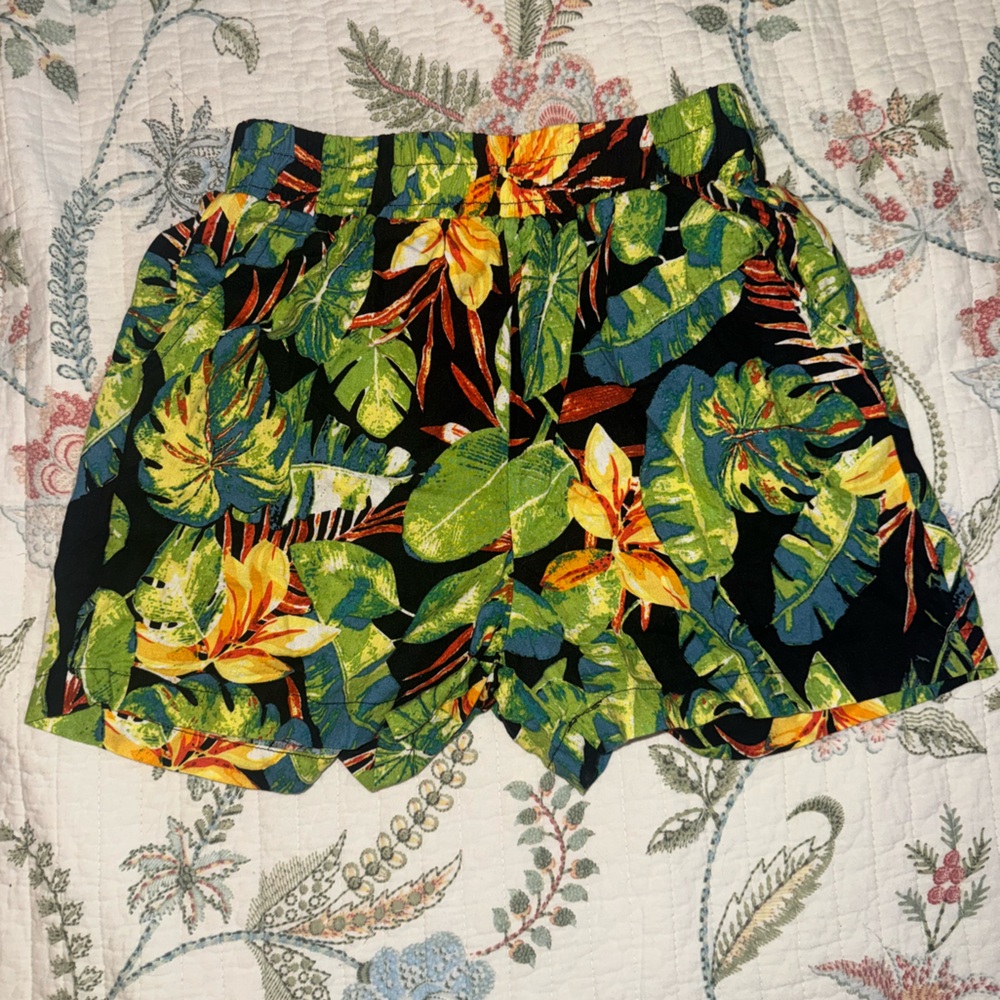 RACHEL Rachel Roy Green Orange loose fit Vacation Shorts